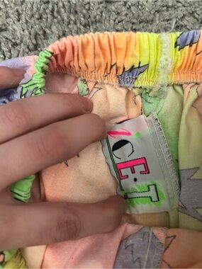 WOMENS' VINTAGE Pastel Tie-Dye Elastic Waist Shorts